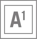 A square Scrabble tile showing the letter "A" with a small number 1 in the top right corner, indicating its point value. The tile is outlined with a double border.
